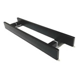 Puxador Inox Preto Chato 45cm X 30 Porta Madeira Vidro
