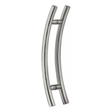 Puxador Inox Tubular Belíssima Madeira pivotante vidro 80cm