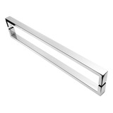 Puxador Inox U Para Porta De Madeira Alto Brilho 80cm