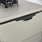 Puxador Para Moveis Slim De Alumínio Para Armário Ropeiro Gaveta Porta PRETO 300 Mm 