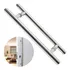 Puxador Para Porta 60cm Pivotante Madeira Vidro Portão De Alumínio Escovado Redondo Aço Inox 304 Cor Prata Brinovar