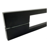 Puxador Para Porta Duplo Modelo Twin 40cm Em Aço Inox Preto Cor Preto Fosco