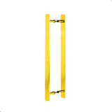 Puxador Para Portas Madeira Vidro 40 Cm Alumínio Dourado