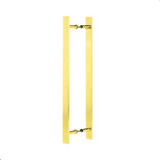 Puxador Para Portas Madeira Vidro 80 Cm Alumínio Dourado