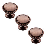 Puxador Ponto Provençal Lille 29mm Cobre Fosco Móveis 3 Uni