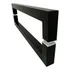 Puxador Porta Beauty Quadrado Aço Inox 40 Cm Preto Fosco