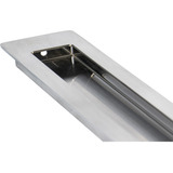 Puxador Porta De Correr Concha De Embutir Inox Escovado 45cm