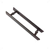 Puxador Porta De Correr Vidro Madeira 40cm Barra Maciço Bronze