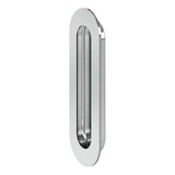 Puxador Porta Embutir Concha Redonda 15cm Inox Polido Pado