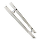 Puxador Porta Madeira correr Inox 30cm Duplo par 30x10mm