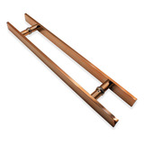 Puxador Porta Madeira correr Inox 45cm Duplo 40x10mm Rose
