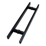 Puxador Porta Madeira correr Inox 45cm Duplo par 30x10mm Cor Polido