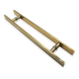Puxador Porta Madeira correr Inox 45cm Duplo par 30x10mm