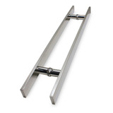 Puxador Porta Madeira correr Inox 45cm Duplo par 30x10mm
