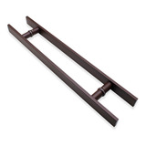 Puxador Porta Madeira correr Inox 45cm Duplo par 30x10mm