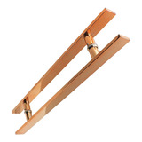 Puxador Porta Madeira correr Inox 45cm Duplo par 30x10mm