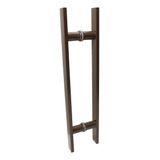 Puxador Porta Madeira correr Inox 45cm Duplo par 30x10mm