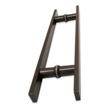 Puxador Porta Madeira correr Inox 60cm Duplo Par 30x10mm Cor Bronze Tcrshop