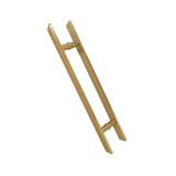 Puxador Porta Madeira correr Inox 60cm Duplo par Dourado