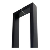 Puxador Porta Pivotante Duplo 30cm Inox 304 Preto Fosco
