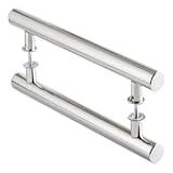 Puxador Porta Pivotante Duplo Inox Tubular 50cm Cor-Polido Brilhante
