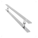 Puxador Porta Pivotante Portão Inox 304 25x10mm 60cm Chato