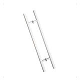 Puxador Porta Portão Social Blindex Alumínio 80cm Branco 