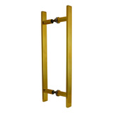 Puxador Portas Madeira vidro 30 Cm 1 p Alumínio Dourado