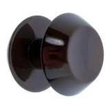 Puxador Portas Vidro Duplo Redondo Madeira Cor Imbuia 2 Un