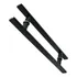 Puxador Preto Barra Chata 40cm Alumínio Maciço Para Portas