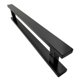 Puxador Preto Inox 304 Para Porta De Madeira Ou Vidro 80cm