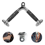Puxador Pulley V Aço Cromado Pegada Emborrachada Exercícios