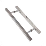 Puxador Quadrado 45cm Aço Inox Porta Pivotante Madeira vidro