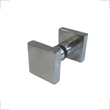Puxador Quadrado Para Box Vidro Banheiro Metal Cromado
