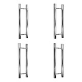 Puxador Redondo Aço Inox 45cm Portas Madeira vidro 4 Unidade