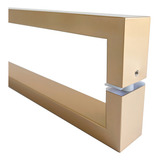 Puxador Square Aço Inox 40 Cm Dourado Champanhe