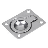 Puxador Tampa Argola Aço Inox C Mola 67x50mm Barco Lancha