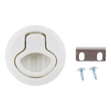 Puxador Trinco Náutico Redondo Nylon 61x35mm S Chave Branco