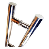 Puxador Tubular Inox Redondo 45 Cm Porta Vidro Temperado