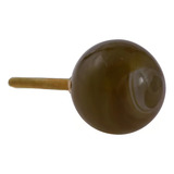 Puxador Vidro Redondo Marrom 3x3x3 Cm
