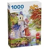 Puzzle 1000 Peças Igreja Na Floresta
