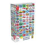 Puzzle 200 Peças Bandeiras Do Mundo