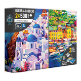 Puzzle Quebra Cabeça Litorais Europeus 2x 500 Peças Toyster