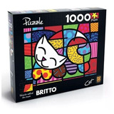 Puzzle Quebra Cabeça Romero Britto Cat 1000 Peças Grow
