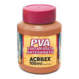 Pva Tinta Fosca 100ml Para Artesanato Acrilex Cores Cor Salmão