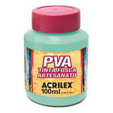Pva Tinta Fosca 100ml Para Artesanato Acrilex Cores Cor Verde água