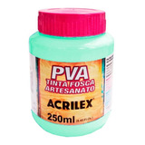 Pva Tinta Fosca Artesanato Verde Água