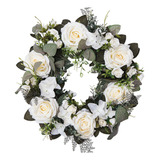 Q Adereços Arranjos De Casa De Quinta De Flores Feito Branco
