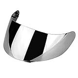 QANYEGN Pára Brisa De Motocicleta De Rosto Inteiro Viseira De Capacete De Material PC Viseira De Lente De Capacete Compatível Com AGV K1 K3 SV K5 K5 S Banhado A Prata 
