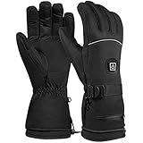 QASD Luvas Aquecidas De Inverno Luvas Elétricas Impermeáveis Para Aquecimento De Motocicleta Com Tela Sensível Ao Toque Luvas Alimentadas Por Bateria Para Ciclismo E Esqui